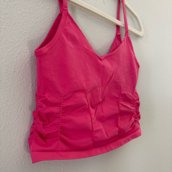 Free People Movement Pink Ruched Good Karma Tank M/L - Picture 5 of 9